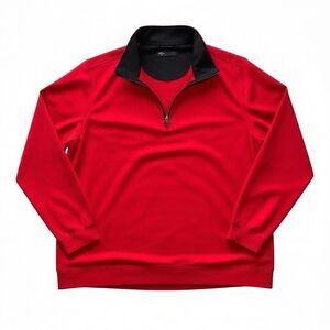 CALLAWAY  Men's 1/4 Quarter Zip Pullover Red XXL 2XL Golf Pilling AS-IS